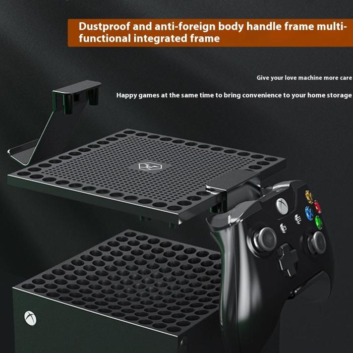 Bild 2,  Xbox X Dammskydd Med Hållare För Headset Svart - Teknikhallen.se