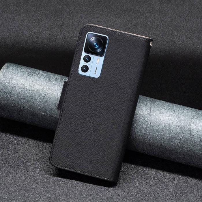 Bild 5,  Xiaomi 12T / 12T Pro Fodral Shark Litchi Svart - Teknikhallen.se