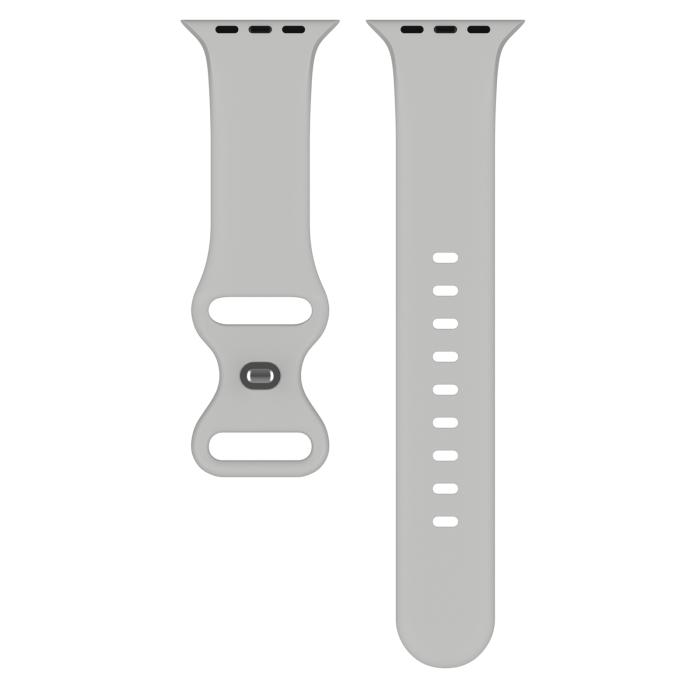 Bild 3, ColorPop Silikon Armband Butterfly Apple Watch 42/41/40/38 mm (M/L) Grå - Teknikhallen.se