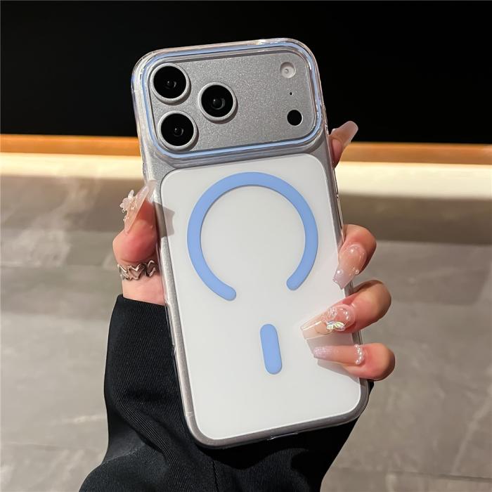 Bild 2,  iPhone 18 Pro / 17 Pro Skal MagSafe Transparent/Ljus Blå - Teknikhallen.se