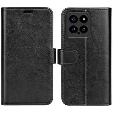  Xiaomi 14 Fodral Crazy Horse L&auml;der Svart - Teknikhallen.se
