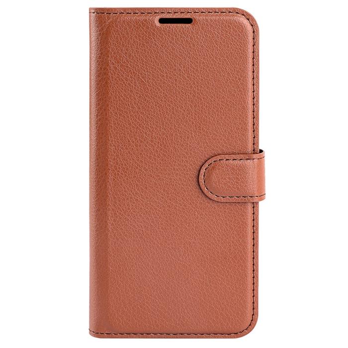 Bild 5,  Xiaomi 14 Fodral Litchi Läder Brun - Teknikhallen.se
