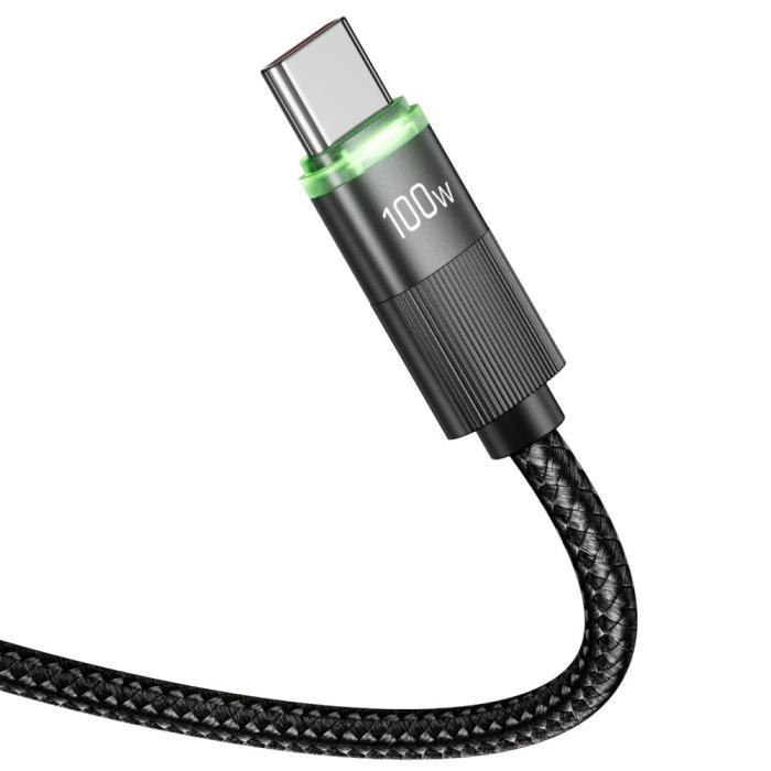 Bild 2, Tech-Protect Tech-Protect 1.8m 100W/5A PD USB-C-USB-C Kabel UltraBoost - Teknikhallen.se