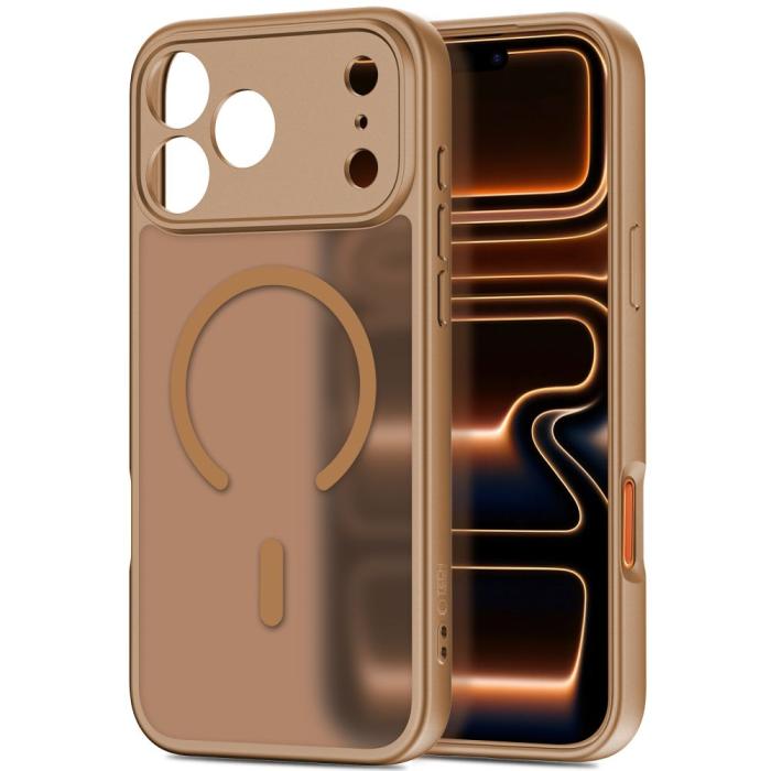 Bild 3, Tech-Protect Tech-Protect iPhone 17 Pro Skal MagSafe BasicMag Matte Brown - Teknikhallen.se