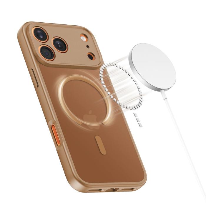 Bild 4, Tech-Protect Tech-Protect iPhone 17 Pro Skal MagSafe BasicMag Matte Brown - Teknikhallen.se