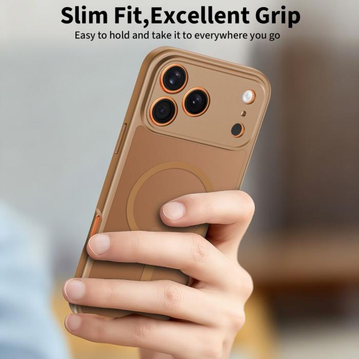 Bild 6, Tech-Protect Tech-Protect iPhone 17 Pro Skal MagSafe BasicMag Matte Brown - Teknikhallen.se