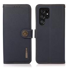 KHAZNEH KHAZNEH Samsung Galaxy S22 Ultra Fodral &Auml;kta L&auml;der Bl&aring; - Teknikhallen.se