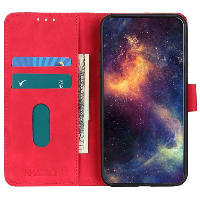 Bild 3, KHAZNEH KHAZNEH Galaxy A35 5G Fodral Retro Läder Röd - Teknikhallen.se