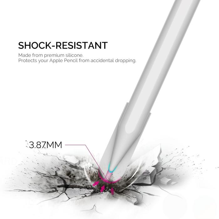 Bild 4, AHASTYLE AHASTYLE 3-PACK Apple Pencil 1/2/Pro Spetsöverdrag Silikon Vit - Teknikhallen.se