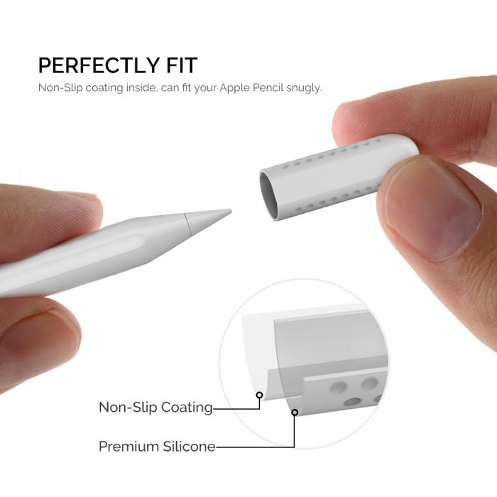 Bild 5, AHASTYLE AHASTYLE 3-PACK Apple Pencil 1/2/Pro Spetsöverdrag Silikon Vit - Teknikhallen.se