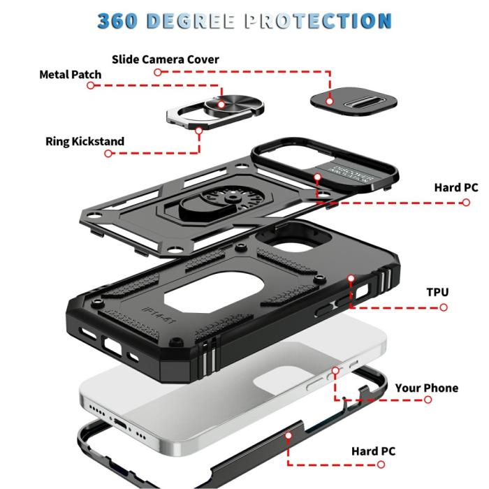 Bild 3,  iPhone 15 Skal CamShield Armor Ring Svart - Teknikhallen.se