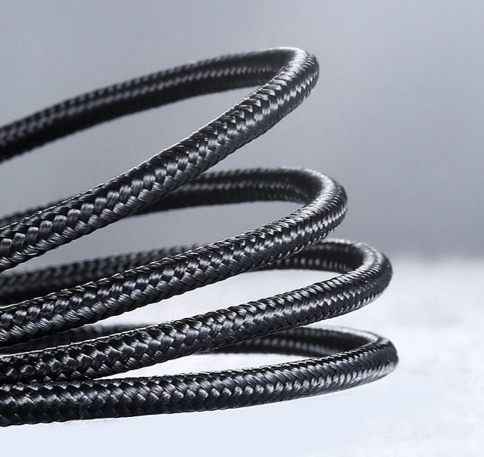 Bild 5, UGREEN Ugreen 1m 60W 3A USB-C - USB-C Flätad Nylon Kabel - Svart/Grå - Teknikhallen.se