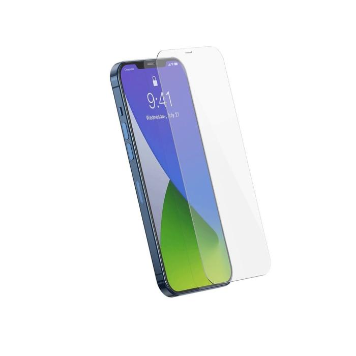 Bild 2, BASEUS iPhone 12 / 12 Pro - Baseus 2-PACK Skärmskydd I Härdat Glas - Teknikhallen.se