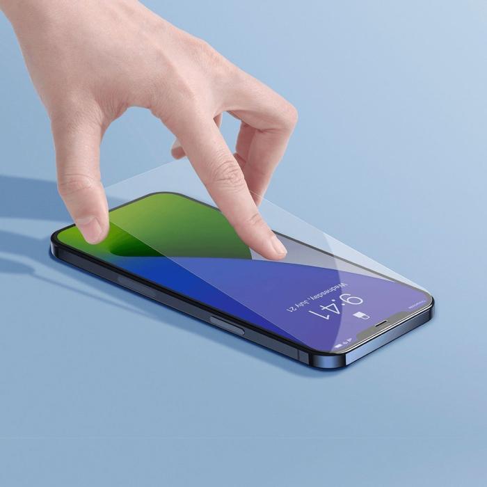 Bild 4, BASEUS iPhone 12 / 12 Pro - Baseus 2-PACK Skärmskydd I Härdat Glas - Teknikhallen.se