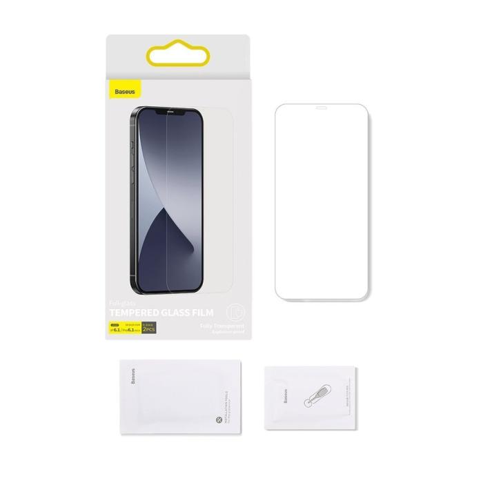 Bild 5, BASEUS iPhone 12 / 12 Pro - Baseus 2-PACK Skärmskydd I Härdat Glas - Teknikhallen.se