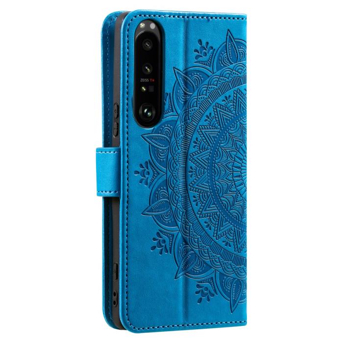 Bild 6,  Sony Xperia 1 VI Mandala Läder Fodral Blå - Teknikhallen.se