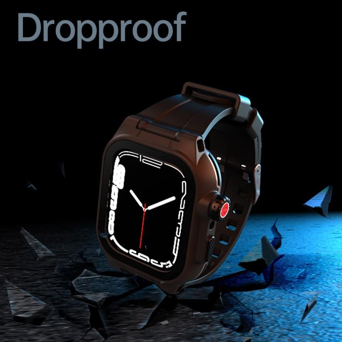 Bild 4, ShellBox ShellBox Armband Apple Watch 45 mm Vattentätt IP68 Skal Svart - Teknikhallen.se