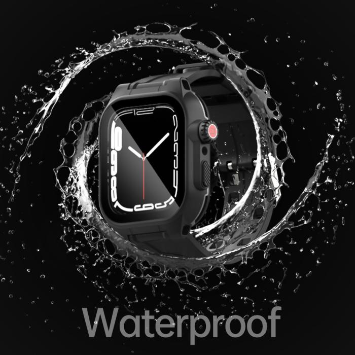 Bild 5, ShellBox ShellBox Armband Apple Watch 45 mm Vattentätt IP68 Skal Svart - Teknikhallen.se