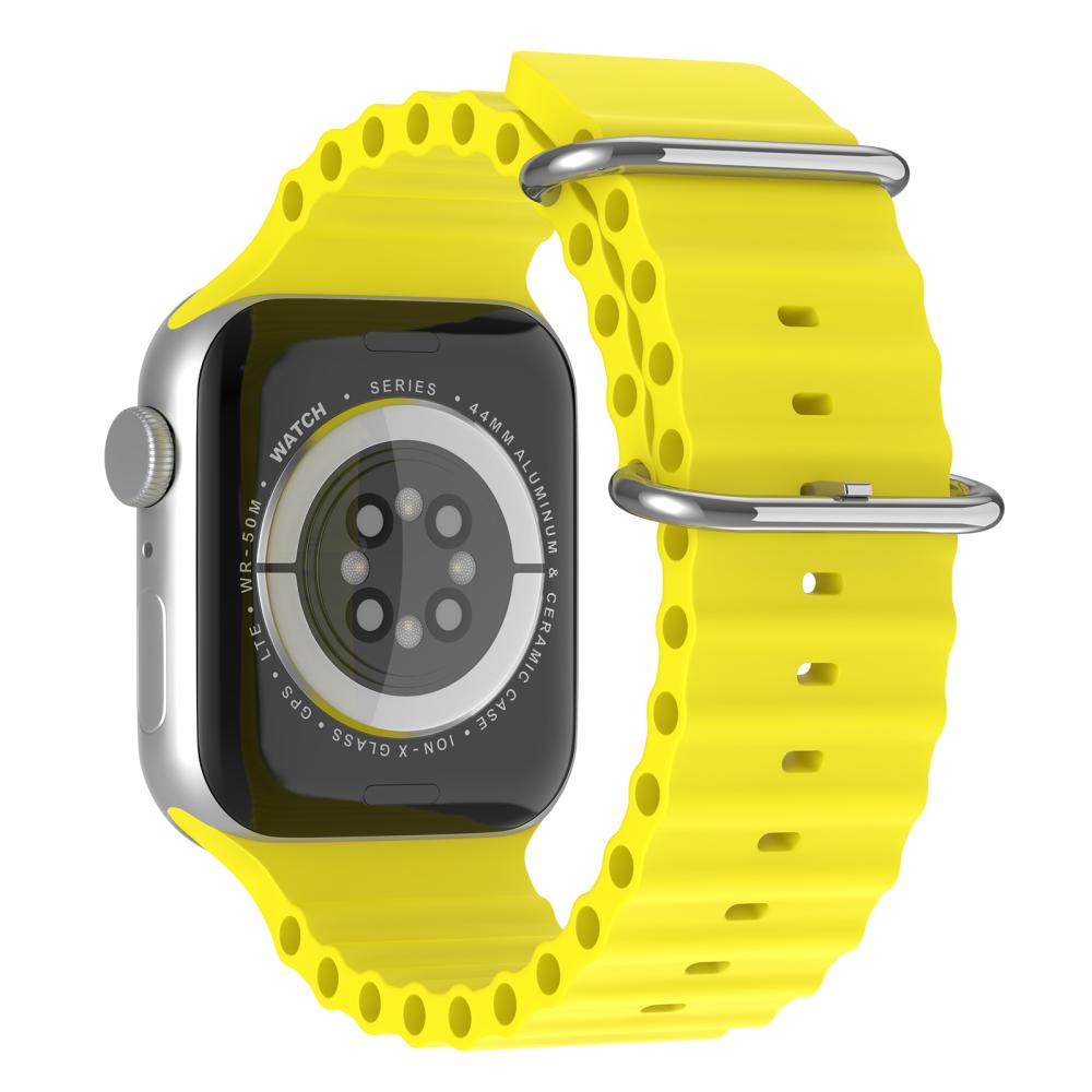 ColorPop Apple Watch 42/44/45/49 mm Armband Ocean Wave Gul - Teknikhallen.se