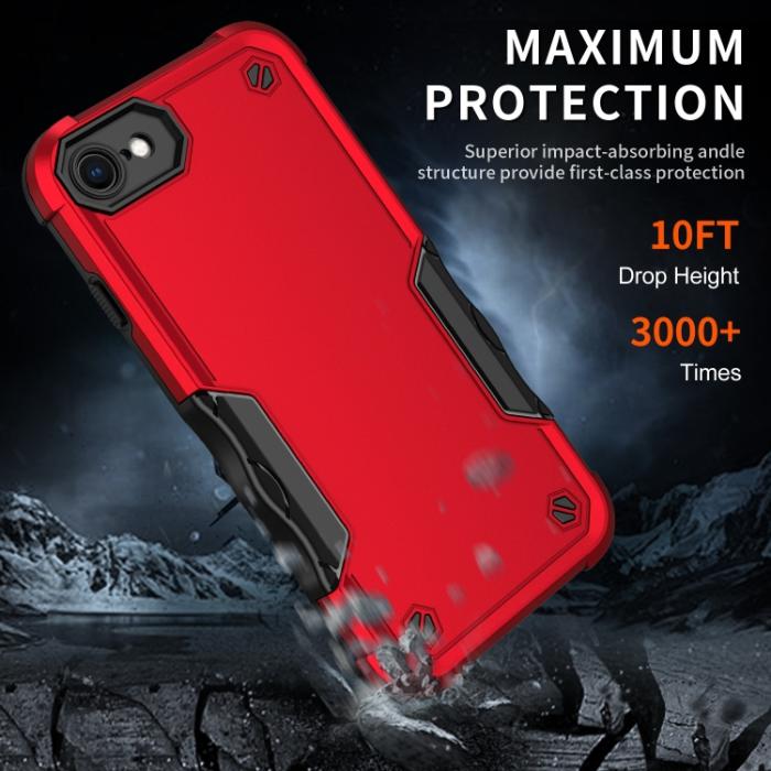 Bild 6,  iPhone 7/8/SE Skal Non-Slip Armor Hybrid Svart - Teknikhallen.se
