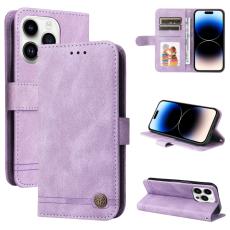  iPhone 15 Pro Fodral Skin Feel L&auml;der Lila - Teknikhallen.se