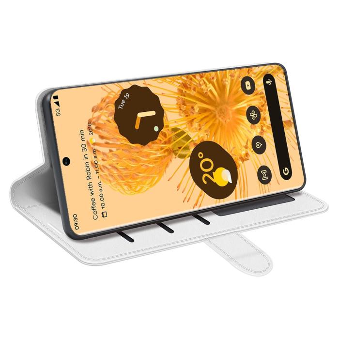 Bild 5,  Google Pixel 7 Fodral Crazy Horse Läder Vit - Teknikhallen.se