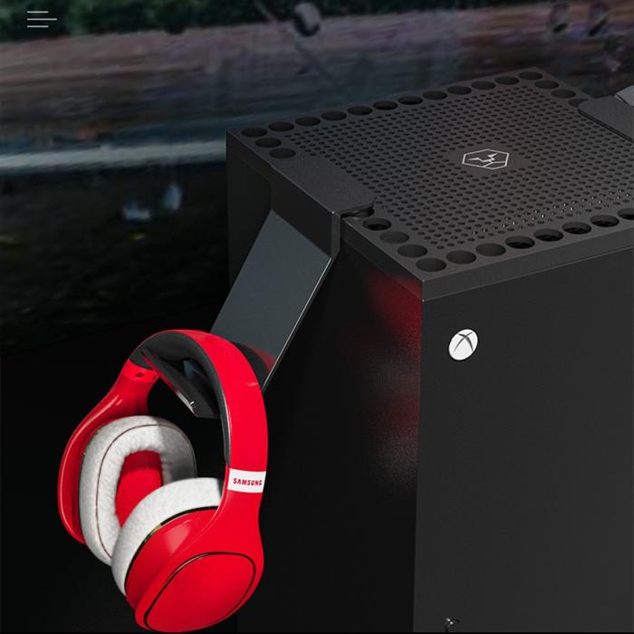 Bild 6,  Xbox X Dammskydd Med Hållare För Headset Svart - Teknikhallen.se
