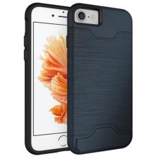  iPhone 7/8 Plus Skal Med Kortfack Och St&ouml;d - M&ouml;rk Bl&aring; - Teknikhallen.se