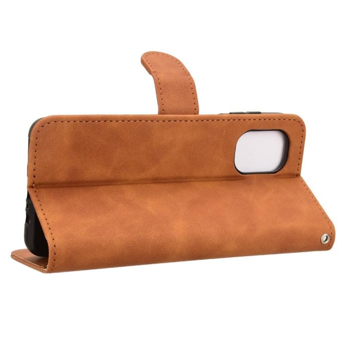 Bild 3,  Motorola Moto G55 5G Fodral Läder Brun - Teknikhallen.se