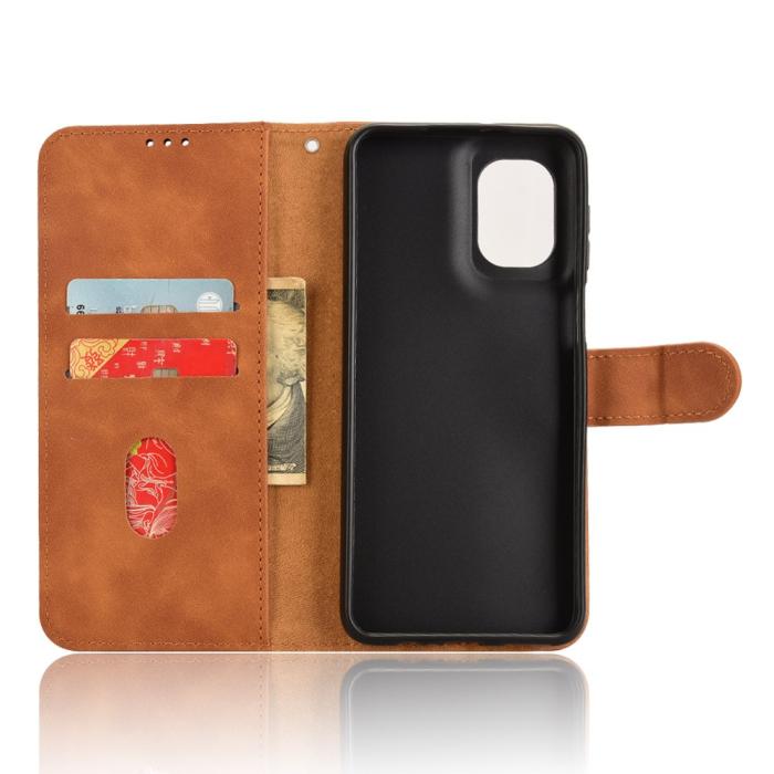 Bild 4,  Motorola Moto G55 5G Fodral Läder Brun - Teknikhallen.se