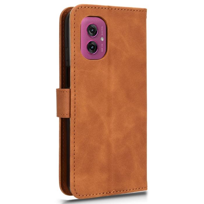 Bild 6,  Motorola Moto G55 5G Fodral Läder Brun - Teknikhallen.se