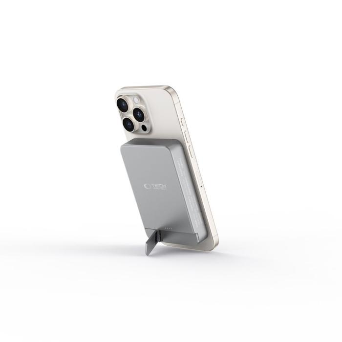 Bild 4, Tech-Protect Tech-Protect 10000 mAh MagSafe Powerbank LifeMag Space Grey - Teknikhallen.se