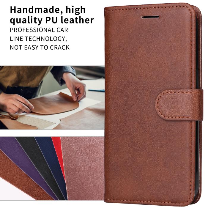 Bild 3,  Motorola Moto G86 Power / G86 5G Fodral Läder Brun - Teknikhallen.se