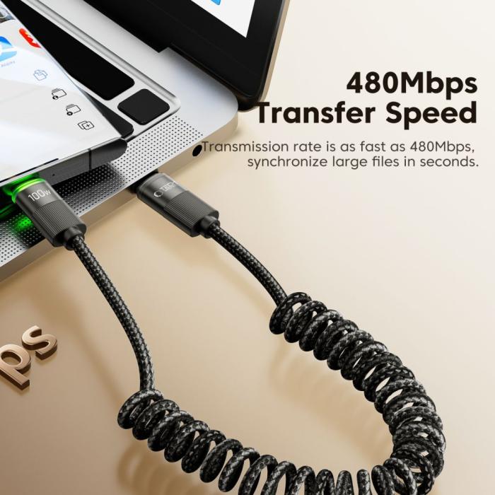 Bild 5, Tech-Protect Tech-Protect 1.8m 100W/5A PD USB-C-USB-C Kabel UltraBoost - Teknikhallen.se