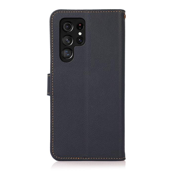 Bild 3, KHAZNEH KHAZNEH Samsung Galaxy S22 Ultra Fodral Äkta Läder Blå - Teknikhallen.se