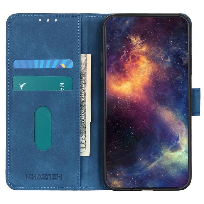 Bild 3, KHAZNEH KHAZNEH Galaxy A35 5G Fodral Retro Läder Blå - Teknikhallen.se