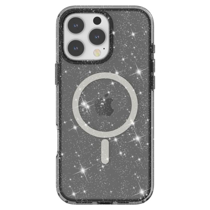 Bild 2,  iPhone 16 Pro Skal MagSafe Glitter Svart - Teknikhallen.se