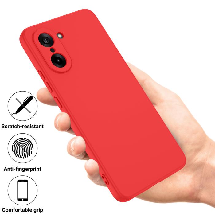Bild 2,  OnePlus Nord CE5 Skal Liquid Silikon Röd - Teknikhallen.se