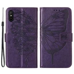  Xiaomi Redmi 9A / 9AT Fodral Butterfly Lila - Teknikhallen.se