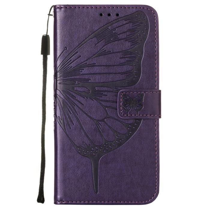 Bild 2,  Xiaomi Redmi 9A / 9AT Fodral Butterfly Lila - Teknikhallen.se