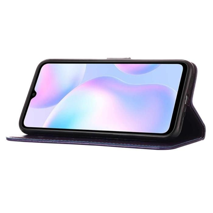 Bild 5,  Xiaomi Redmi 9A / 9AT Fodral Butterfly Lila - Teknikhallen.se