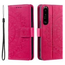  Sony Xperia 1 VI Mandala L&auml;der Fodral Rosa - Teknikhallen.se