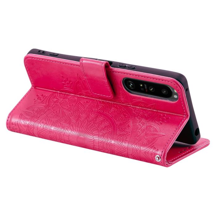 Bild 4,  Sony Xperia 1 VI Mandala Läder Fodral Rosa - Teknikhallen.se