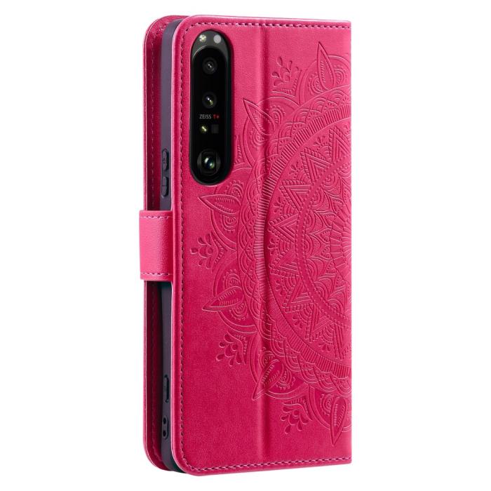 Bild 6,  Sony Xperia 1 VI Mandala Läder Fodral Rosa - Teknikhallen.se