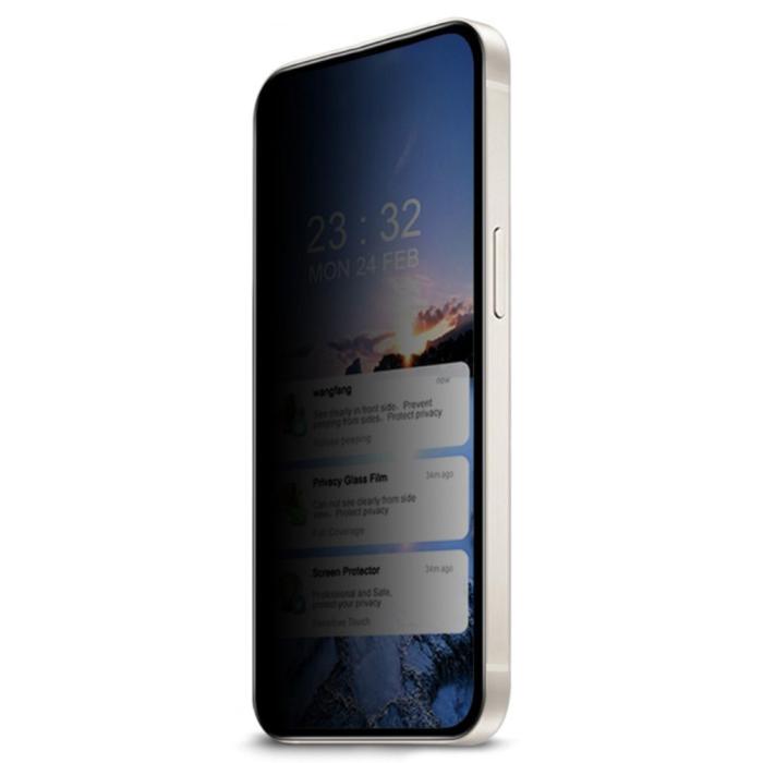 Bild 3,  Samsung Galaxy S24 Skärmskydd Härdat Glas Privacy - Teknikhallen.se
