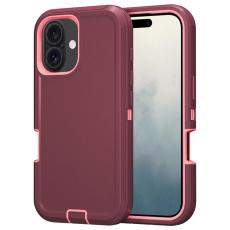  iPhone 16 Skal Extreme Shockproof Hybrid Vinr&ouml;d - Teknikhallen.se