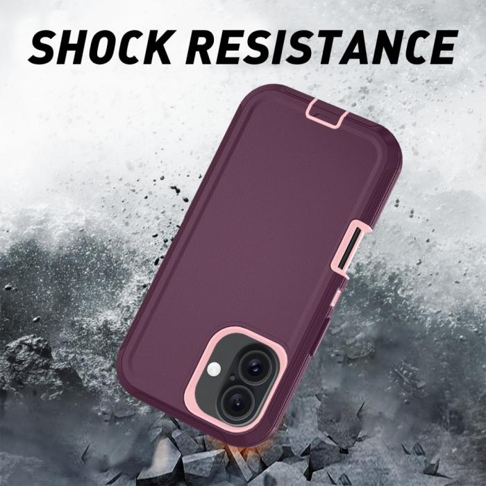 Bild 5,  iPhone 16 Skal Extreme Shockproof Hybrid Vinröd - Teknikhallen.se