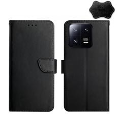  Xiaomi 13 5G Fodral &Auml;kta L&auml;der Nappa Textur Svart - Teknikhallen.se