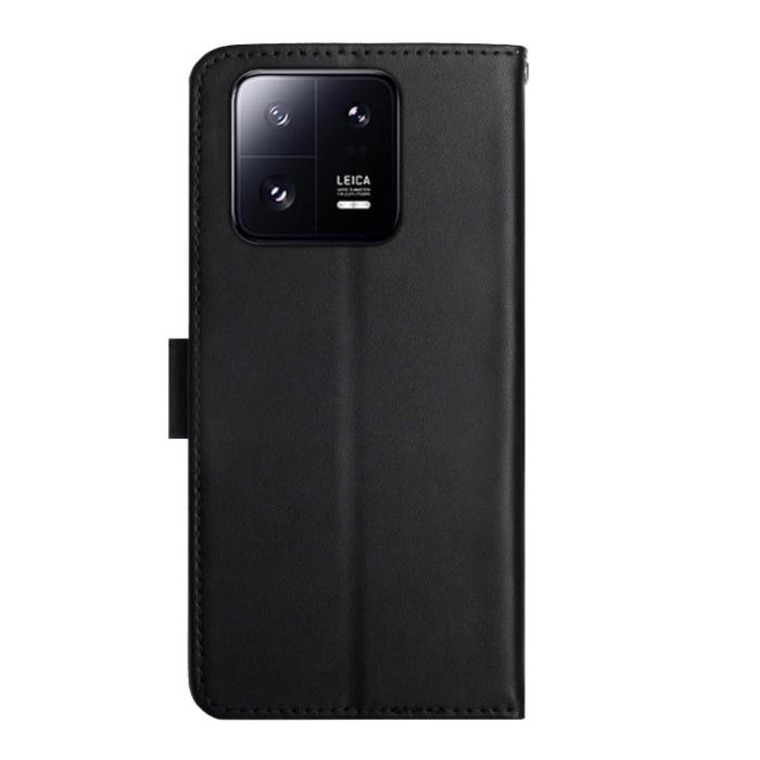 Bild 3,  Xiaomi 13 5G Fodral Äkta Läder Nappa Textur Svart - Teknikhallen.se