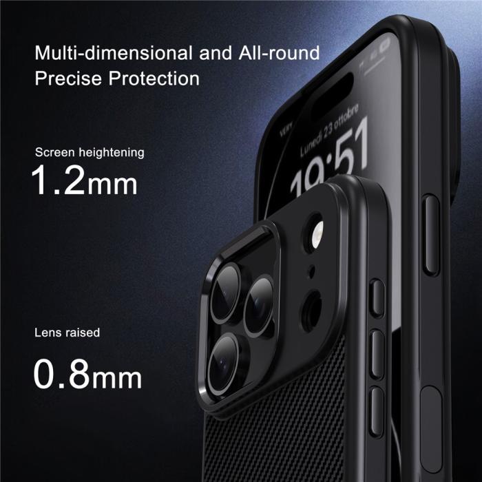 Bild 6, IPAKY IPAKY iPhone 17 Pro Max Skal TPU Kolfiber Textur Svart - Teknikhallen.se